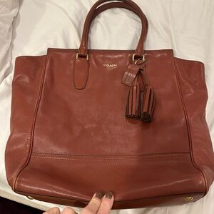 Coach Tan Leather Tote Bag
